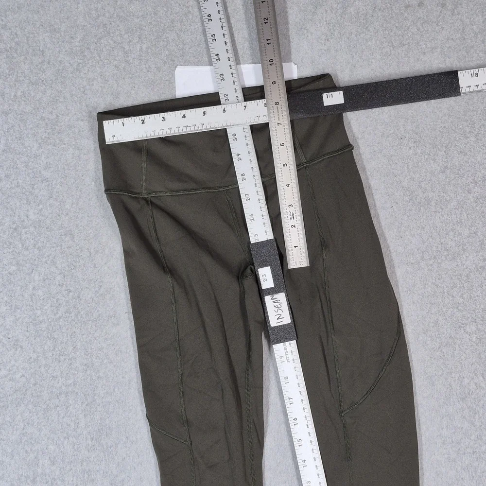 Lululemon Activewear Pants 4 Dark Green Yoga Legging Fast Free